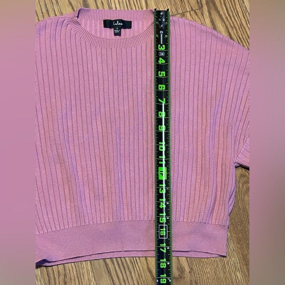 *Lulu's 2 pc Mauve Ribbed Knit Sweater & Pants Set - Picture 5 of 15